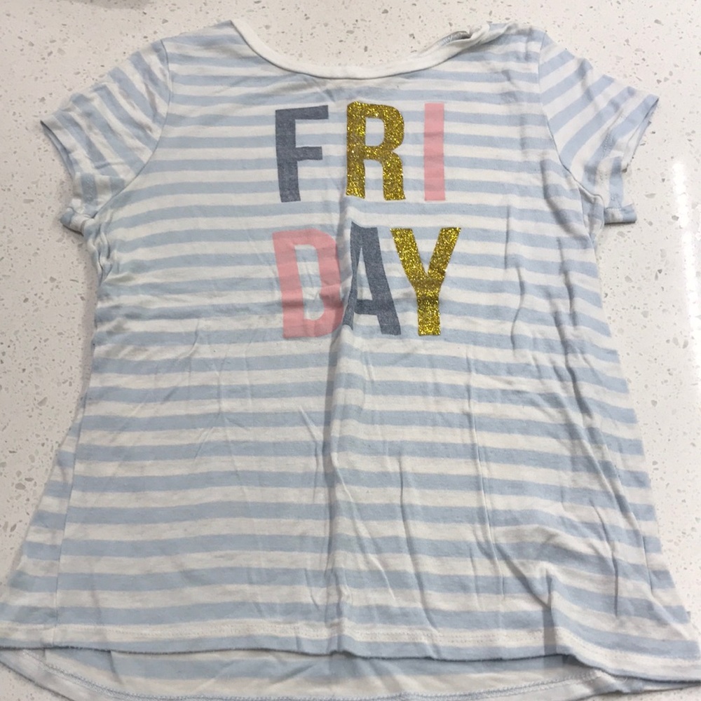 Striped shirt with FRIDAY on it (kids)